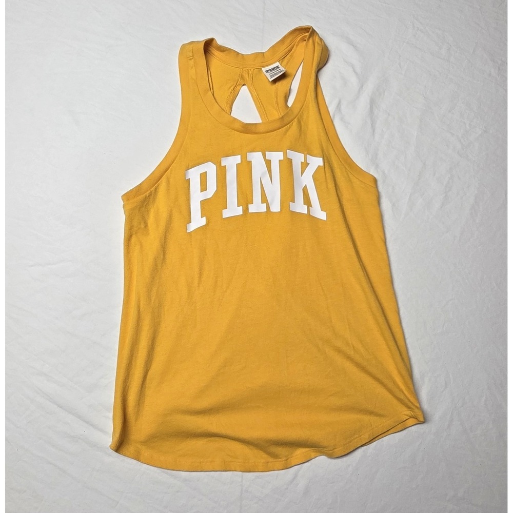 Victoria's Secret PINK Yellow Tank Top Size Small